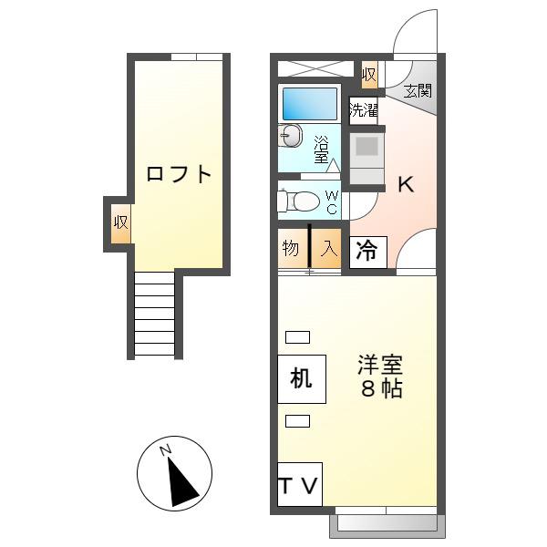 レオパレスINN オオタ(1K/1階)の間取り写真