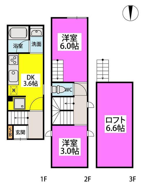 CASITA(2SDK/1階)の間取り写真