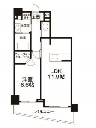 マーシスマルル(1LDK/2階)の間取り写真