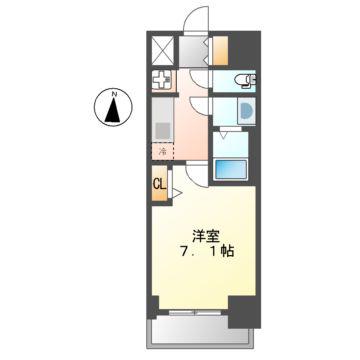 プレサンス名駅南エディフィス(1K/10階)の間取り写真