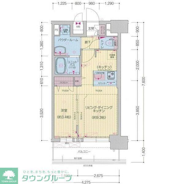プレサンス太閤通駅前デュプル(1LDK/13階)の間取り写真