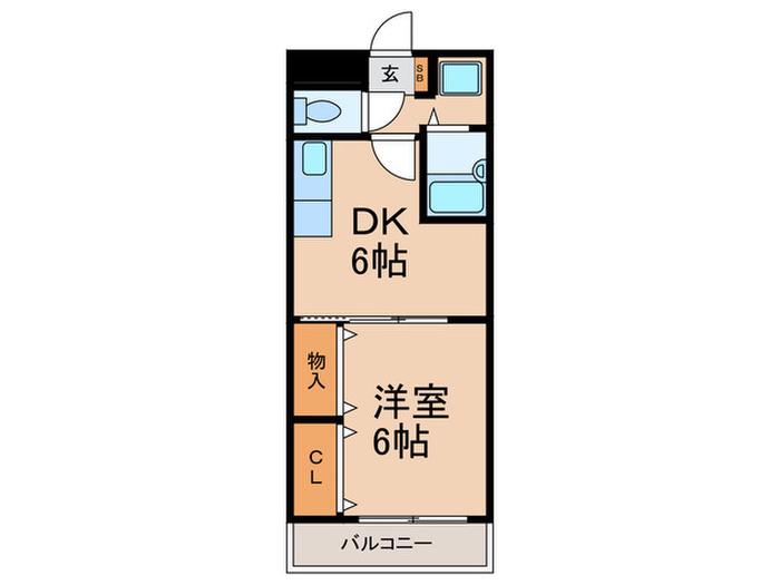 セントラルハイツ(1DK/3階)の間取り写真