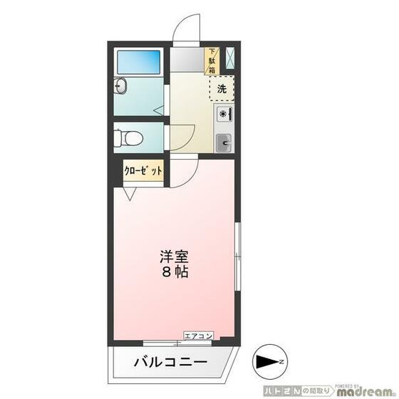 まいはいむ(1K/2階)の間取り写真