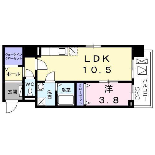 アルテミスコート(1LDK/4階)の間取り写真