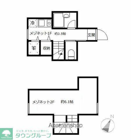 メゾン・オウル(1K/1階)の間取り写真