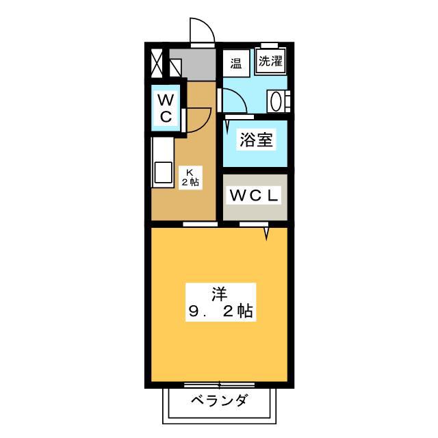 PLUMECEヒロ A(1K/1階)の間取り写真