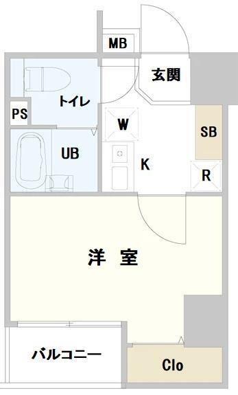 プレール日本橋壱番館(1K/10階)の間取り写真