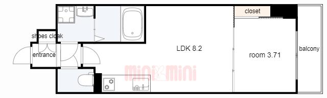 LIVIAZ KOBE LAMER(1LDK/4階)の間取り写真