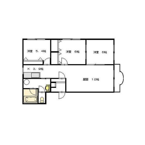 PREMIUMNK(3LDK/3階)の間取り写真