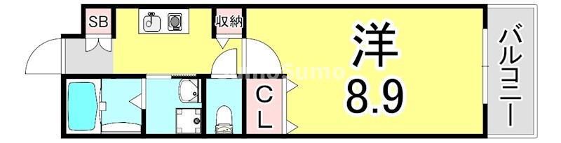 カーサ大塚(1K/1階)の間取り写真