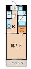 ガーデンコート門司駅前(1K/6階)の間取り写真