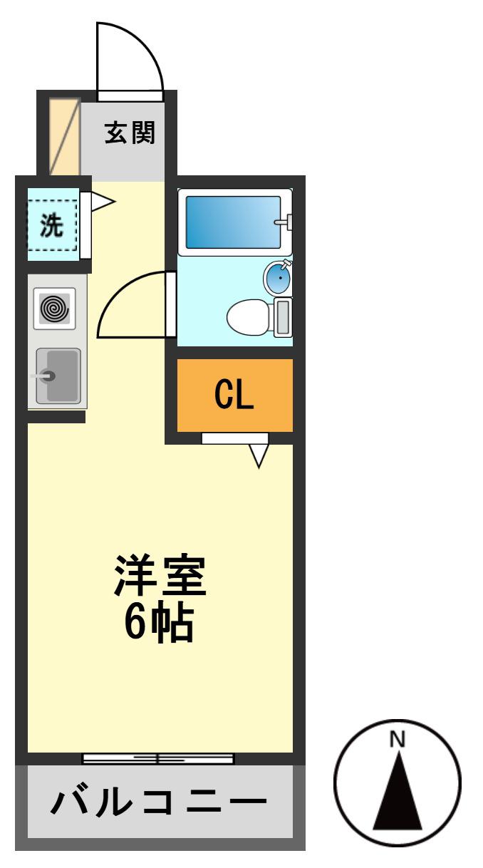 モンシェール新小岩(ワンルーム/3階)の間取り写真