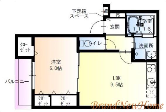 フジパレス堺三国ヶ丘III番館(1LDK/1階)の間取り写真