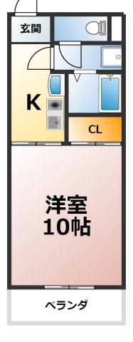 サンライズ20Α(1DK/4階)の間取り写真