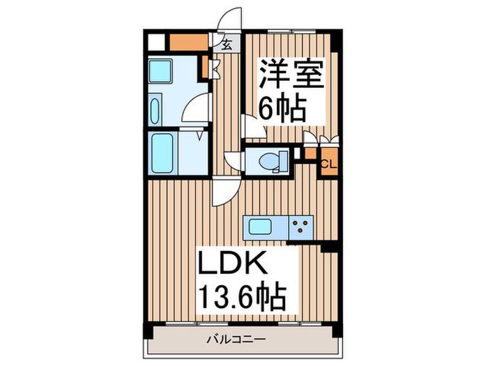 ラグゼナ和光(1LDK/2階)の間取り写真