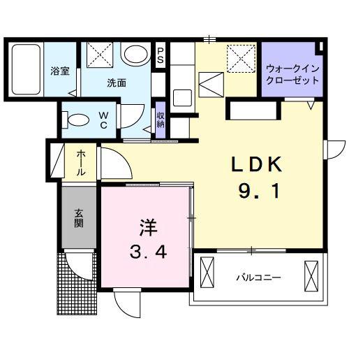 サンリット・M II(1LDK/1階)の間取り写真