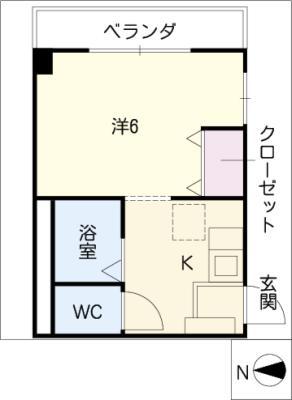 C-FOREST(ワンルーム/2階)の間取り写真