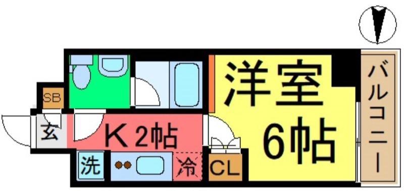 HYS 新小岩(1K/7階)の間取り写真