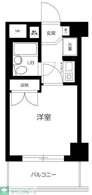 ストーク新丸子弐番館(1K/7階)の間取り写真