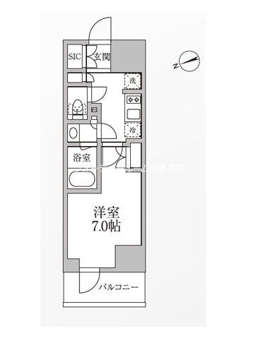 レジディア新御徒町II(1K/5階)の間取り写真