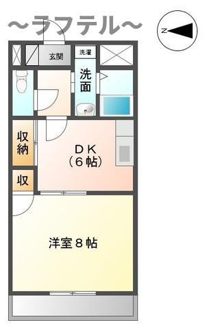 メゾンフォーシーズン(1DK/3階)の間取り写真