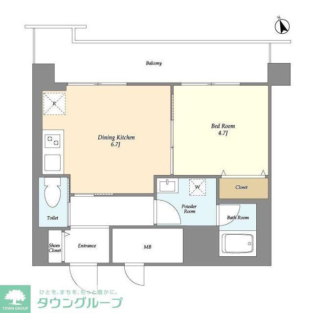 BLUROCK神楽坂(1K/9階)の間取り写真
