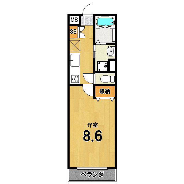 GRACE RESIDENCE(1K/1階)の間取り写真