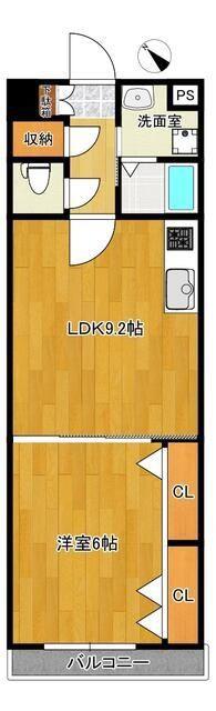 ドエル宇田川(1LDK/1階)の間取り写真