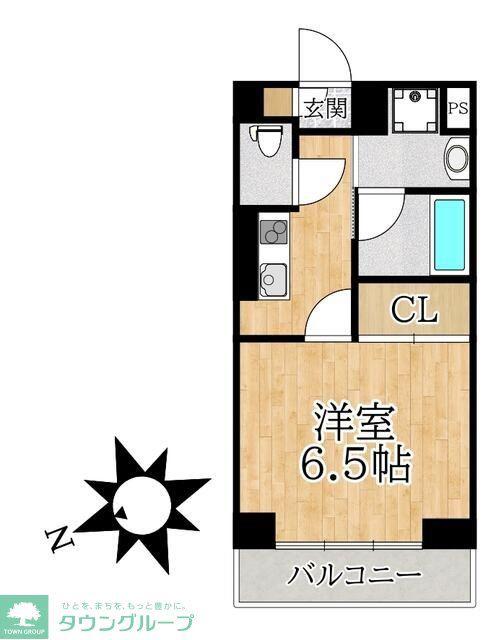 ALBA(1K/2階)の間取り写真
