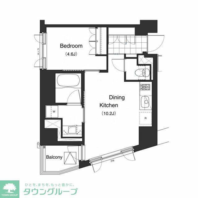 プライムアーバン本駒込(1DK/12階)の間取り写真