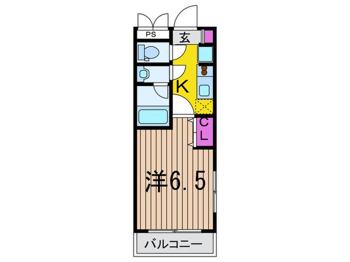 プルメリア(ワンルーム/4階)の間取り写真