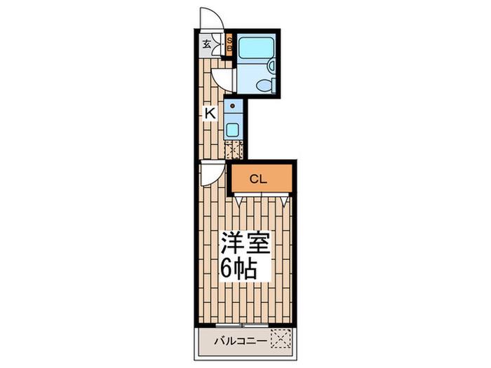 PARK PLACE(ワンルーム/2階)の間取り写真