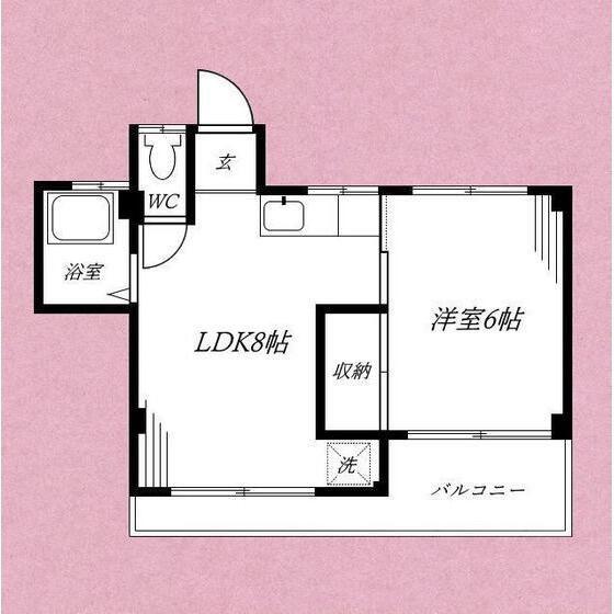 本牧1STSTAR(1LDK/1階)の間取り写真