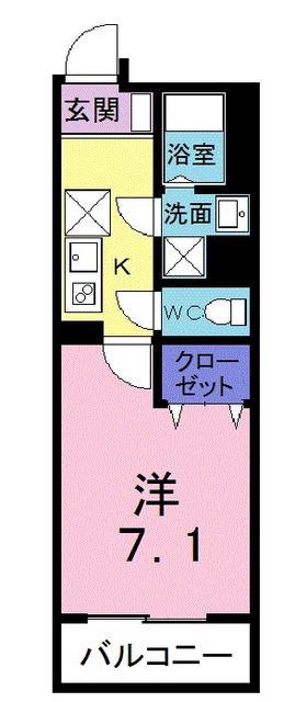 ノ・メール マサキ(1K/3階)の間取り写真