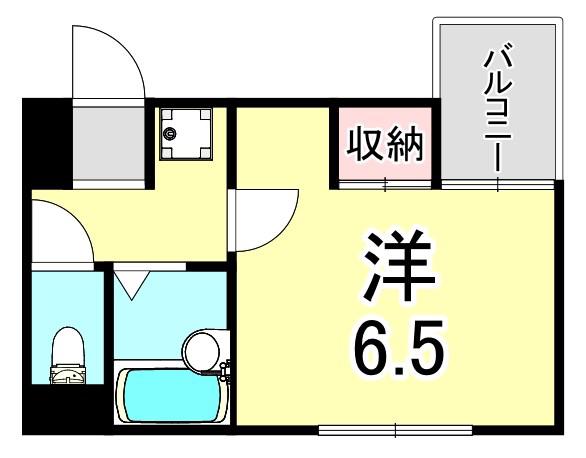 摂建ビルド(ワンルーム/2階)の間取り写真
