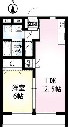 ジュールエストII(1LDK/1階)の間取り写真