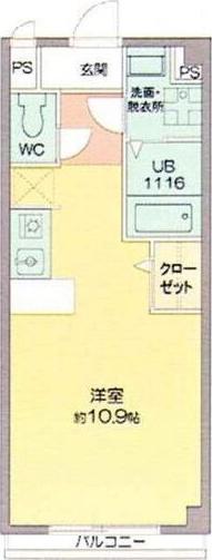 S&F MANSION(ワンルーム/1階)の間取り写真