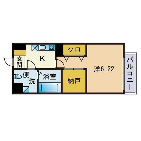 グランドヴィレッジ西公園(1SK/3階)の間取り写真