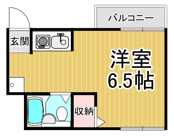 グレース(ワンルーム/3階)の間取り写真