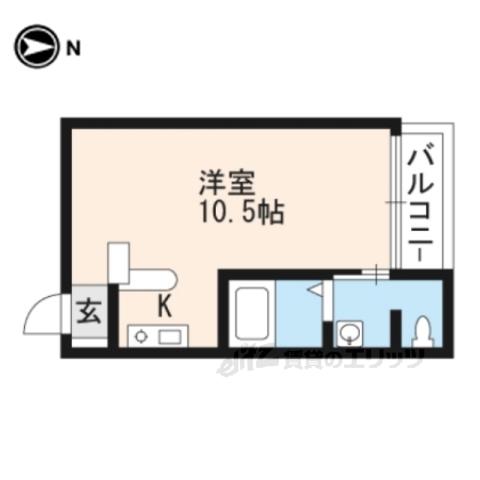 アクシス(ワンルーム/1階)の間取り写真