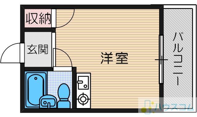 アークハイツ(ワンルーム/1階)の間取り写真