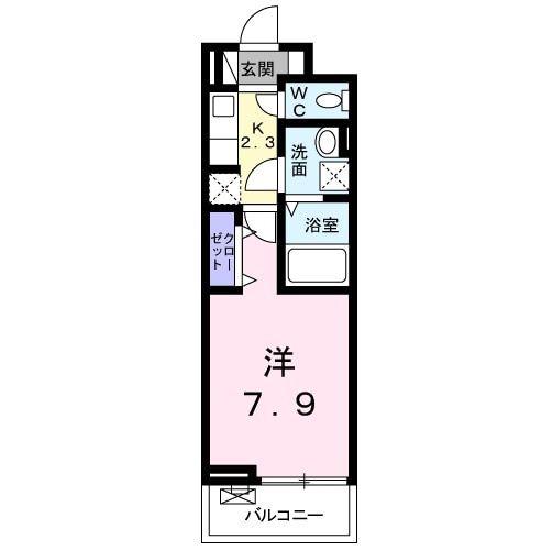 ソレイユ メゾン(1K/2階)の間取り写真
