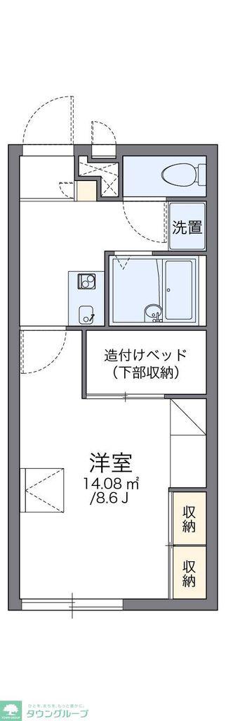 レオパレスプライム(1K/1階)の間取り写真
