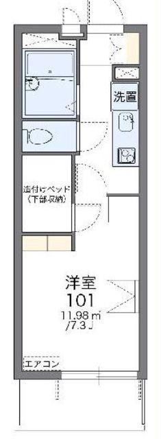 レオパレスメゾン浦和(1K/2階)の間取り写真