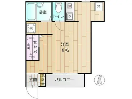 REVE(ワンルーム/1階)の間取り写真