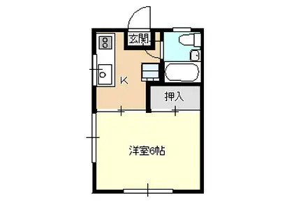 ハイツナカムラ(1K/1階)の間取り写真