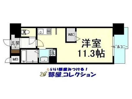 コンダクトレジデンスKONYA(ワンルーム/7階)の間取り写真