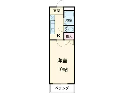 アメニティ鎌倉台(1K/2階)の間取り写真