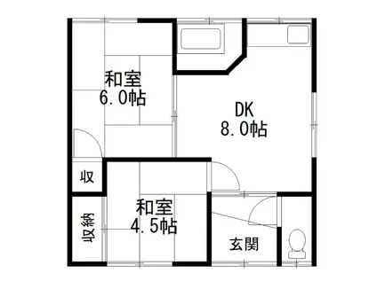 酒井マンション(2DK/2階)の間取り写真