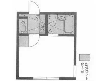ハイツ二本松II(1K/2階)の間取り写真